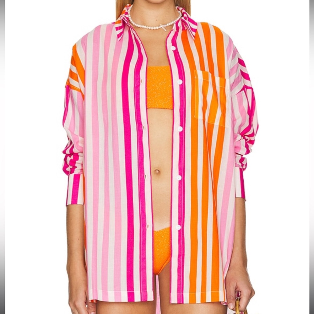 ☀️ BEACH RIOT Striped Button-Up Shirt 🏖️